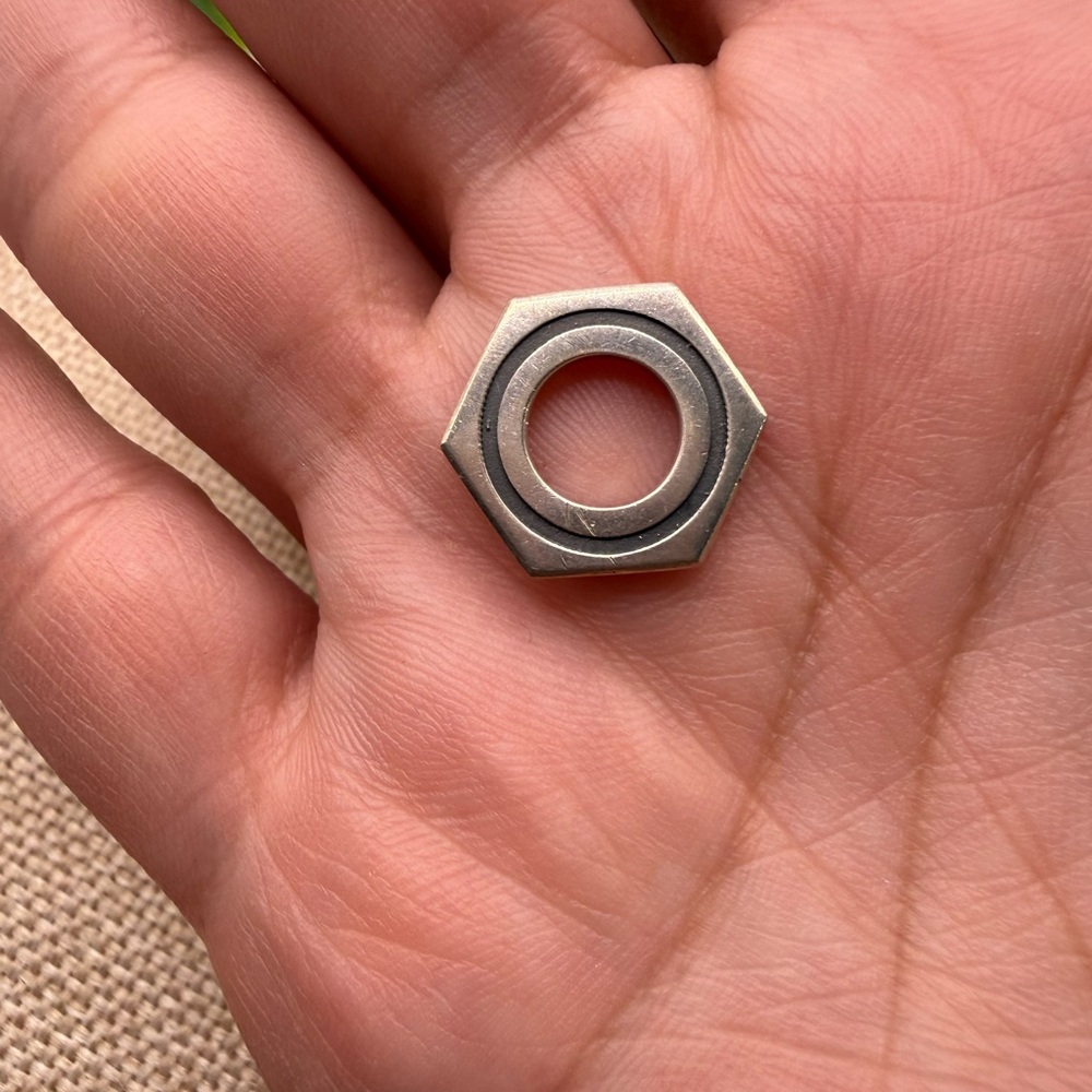 Retired rare edition special Tous Silver Hexagonal Metal Nut
